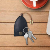 Maxbell Multifunction Car Key Holder PU Leather Pendant for Business Men Women Black