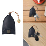Maxbell Multifunction Car Key Holder PU Leather Pendant for Business Men Women Black