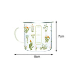 Maxbell Large Clear Printed Glass Cup Large Capacity for Tea Oats Hot Beverage 360ml