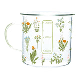 Maxbell Large Clear Printed Glass Cup Large Capacity for Tea Oats Hot Beverage 360ml