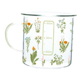 Maxbell Large Clear Printed Glass Cup Large Capacity for Tea Oats Hot Beverage 360ml