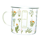 Maxbell Large Clear Printed Glass Cup Large Capacity for Tea Oats Hot Beverage 360ml
