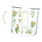 Maxbell Large Clear Printed Glass Cup Large Capacity for Tea Oats Hot Beverage 360ml