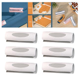 Maxbell 6Pcs Bed Sheet Grippers Clamps for Mattresses with Raised Edge Anti Slip Gray White
