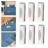 Maxbell 6Pcs Bed Sheet Grippers Clamps for Mattresses with Raised Edge Anti Slip Gray White
