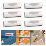 Maxbell 6Pcs Bed Sheet Grippers Clamps for Mattresses with Raised Edge Anti Slip Gray White