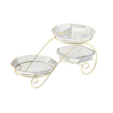 Maxbell Dessert Dividing Plate Dried Fruit Tray Storage Container for Nuts Cookies White