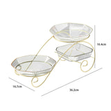 Maxbell Dessert Dividing Plate Dried Fruit Tray Storage Container for Nuts Cookies White