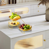 Maxbell Dessert Dividing Plate Dried Fruit Tray Storage Container for Nuts Cookies Yellow