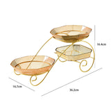 Maxbell Dessert Dividing Plate Dried Fruit Tray Storage Container for Nuts Cookies Yellow