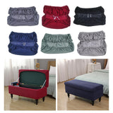 Maxbell Rectangle Ottoman Slipcover High Elastic storage Cover Removable