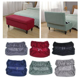 Maxbell Rectangle Ottoman Slipcover High Elastic storage Cover Removable