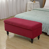 Maxbell Rectangle Ottoman Slipcover High Elastic storage Cover Removable
