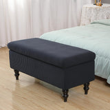 Maxbell Rectangle Ottoman Slipcover High Elastic storage Cover Removable