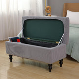Maxbell Rectangle Ottoman Slipcover High Elastic storage Cover Removable