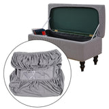 Maxbell Rectangle Ottoman Slipcover High Elastic storage Cover Removable