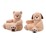 Maxbell Children Baby Plush Cartoons Small Sofa Chair Multiple Purposes for Home Bear