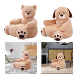 Maxbell Children Baby Plush Cartoons Small Sofa Chair Multiple Purposes for Home Bear