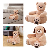 Maxbell Children Baby Plush Cartoons Small Sofa Chair Multiple Purposes for Home Bear