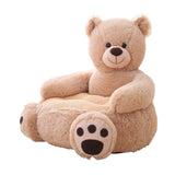 Maxbell Children Baby Plush Cartoons Small Sofa Chair Multiple Purposes for Home Bear