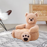 Maxbell Children Baby Plush Cartoons Small Sofa Chair Multiple Purposes for Home Bear