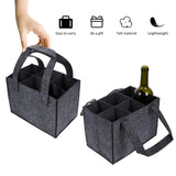 Maxbell 6 Bottle Christmas Storage Box Portable Wine Bottle Carrier for Wine Holder Grey