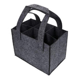 Maxbell 6 Bottle Christmas Storage Box Portable Wine Bottle Carrier for Wine Holder Grey
