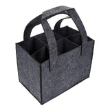 Maxbell 6 Bottle Christmas Storage Box Portable Wine Bottle Carrier for Wine Holder Grey