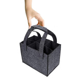 Maxbell 6 Bottle Christmas Storage Box Portable Wine Bottle Carrier for Wine Holder Grey