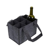 Maxbell 6 Bottle Christmas Storage Box Portable Wine Bottle Carrier for Wine Holder Grey