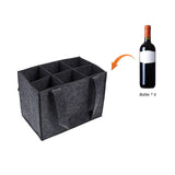 Maxbell 6 Bottle Christmas Storage Box Portable Wine Bottle Carrier for Wine Holder Grey