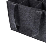 Maxbell 6 Bottle Christmas Storage Box Portable Wine Bottle Carrier for Wine Holder Grey