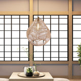 Maxbell Handwoven Lamp Shade Hanging Light Fixture Cover for Hotel Cafe Decoration