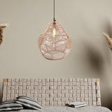 Maxbell Handwoven Lamp Shade Hanging Light Fixture Cover for Hotel Cafe Decoration