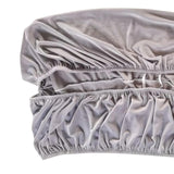 Maxbell Rectangle Ottoman Slipcover for Most Hinged Lid Storage Ottoman Bedroom Light Gray