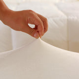 Maxbell Rectangle Ottoman Slipcover for Most Hinged Lid Storage Ottoman Bedroom Beige