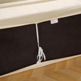 Maxbell Rectangle Ottoman Slipcover for Most Hinged Lid Storage Ottoman Bedroom Beige