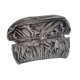 Maxbell Rectangle Ottoman Slipcover for Most Hinged Lid Storage Ottoman Bedroom Dark Gray