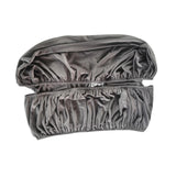 Maxbell Rectangle Ottoman Slipcover for Most Hinged Lid Storage Ottoman Bedroom Dark Gray