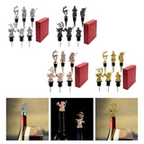 Maxbell 6Pcs Bottle Pourer Gift Durable Solid Creative Alloy for KTV Clubs Hotels Argent