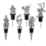 Maxbell 6Pcs Bottle Pourer Gift Durable Solid Creative Alloy for KTV Clubs Hotels Argent