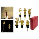 Maxbell 6Pcs Bottle Pourer Gift Durable Solid Creative Alloy for KTV Clubs Hotels Aureate