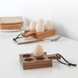 Maxbell Wooden Egg Storage Box with Handle Decorative Japanese Style for Shelf A