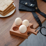 Maxbell Wooden Egg Storage Box with Handle Decorative Japanese Style for Shelf A