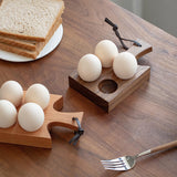 Maxbell Wooden Egg Storage Box with Handle Decorative Japanese Style for Shelf A