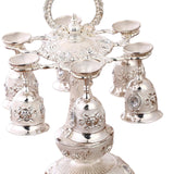 Maxbell Elegant Small Goblets Drinkware Set Retro for Ornament Housewarming Wedding Argent White