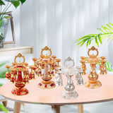 Maxbell Elegant Small Goblets Drinkware Set Retro for Ornament Housewarming Wedding Argent White