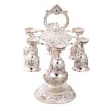 Maxbell Elegant Small Goblets Drinkware Set Retro for Ornament Housewarming Wedding Argent White