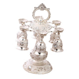 Maxbell Elegant Small Goblets Drinkware Set Retro for Ornament Housewarming Wedding Argent White