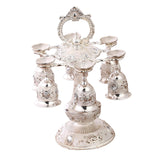 Maxbell Elegant Small Goblets Drinkware Set Retro for Ornament Housewarming Wedding Argent White